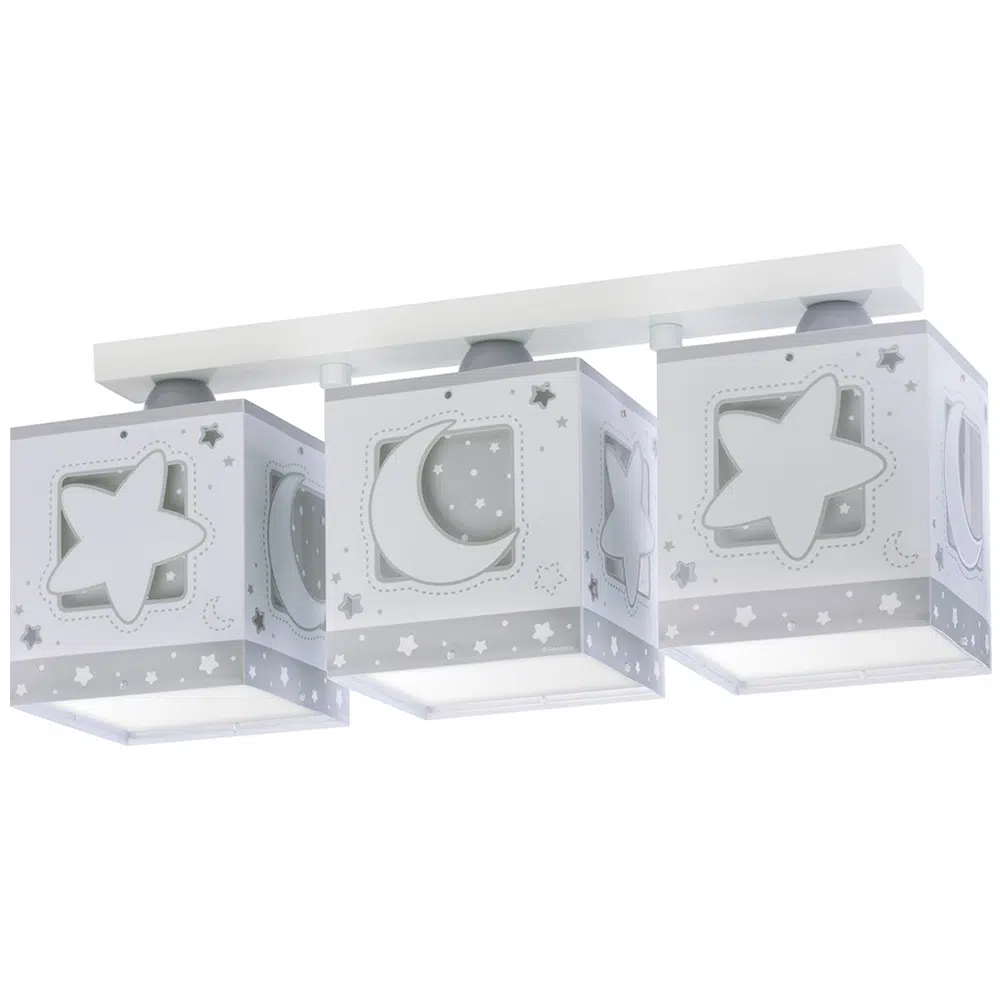 Moonlight Gray παιδικό φωτιστικό τρίφωτο οροφής