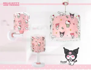 Χαριτωμένα παιδικά φωτιστικά με Hello Kitty και Sanrio, διακοσμητικά παιδικού δωματίου, ιδανικά για κορίτσια.